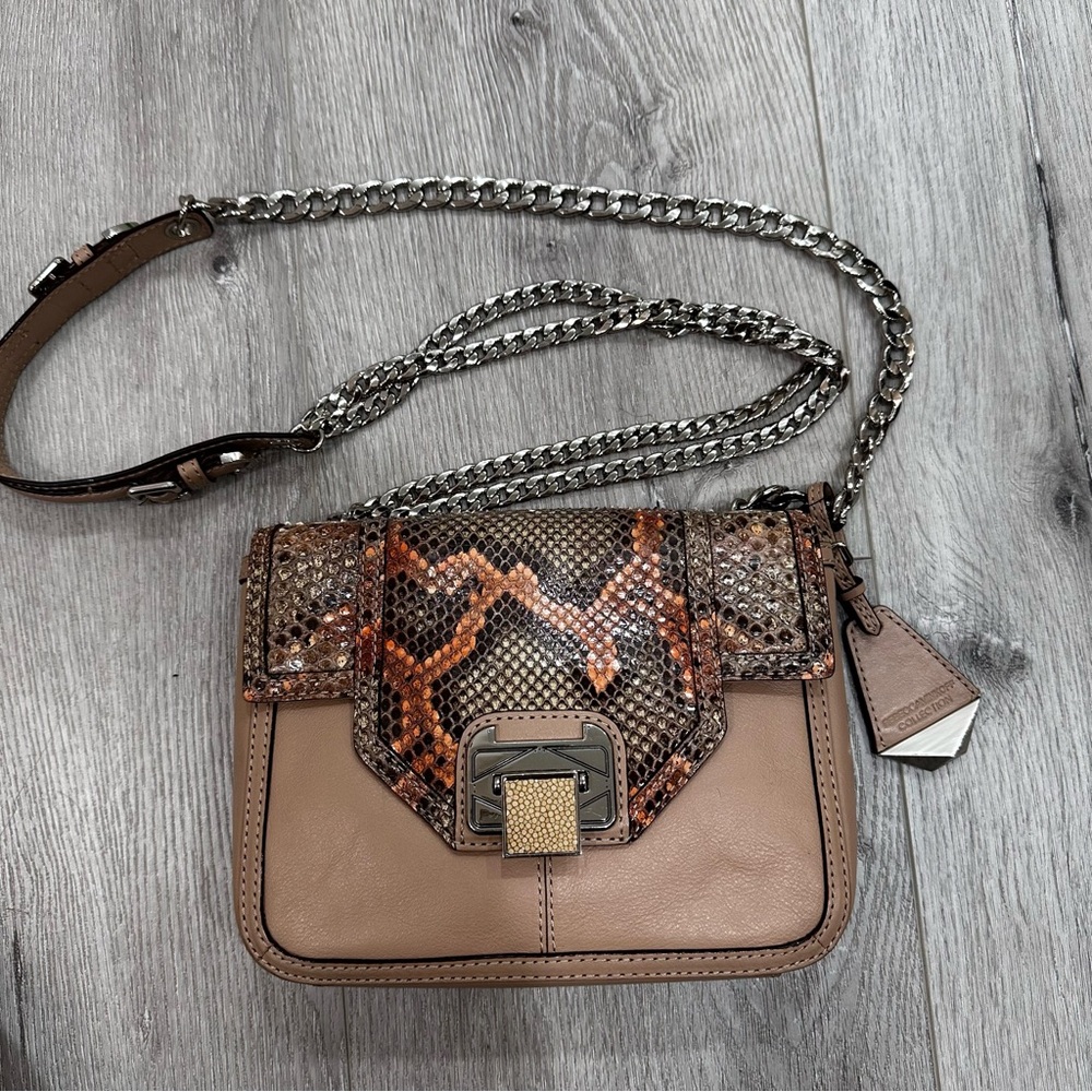 Rebecca Minkoff Limited Edition Snakeskin Chain Crossbody Shoulder Bag